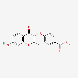 molecular formula C18H14O6 B2688969 methyl 4-[(7-hydroxy-2-methyl-4-oxo-4H-chromen-3-yl)oxy]benzoate CAS No. 315233-45-5