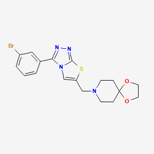 8-{[3-(3-BROMOPHENYL)-[1,2,4]TRIAZOLO[3,4-B][1,3]THIAZOL-6-YL]METHYL}-1,4-DIOXA-8-AZASPIRO[4.5]DECANE