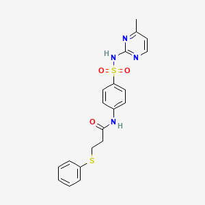 N-{4-[(4-methylpyrimidin-2-yl)sulfamoyl]phenyl}-3-(phenylsulfanyl)propanamide