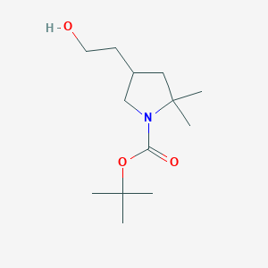 Tert-butyl 4-(2-hydroxyethyl)-2,2-dimethylpyrrolidine-1-carboxylate