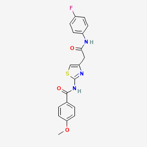 N-(4-(2-((4-fluorophenyl)amino)-2-oxoethyl)thiazol-2-yl)-4-methoxybenzamide