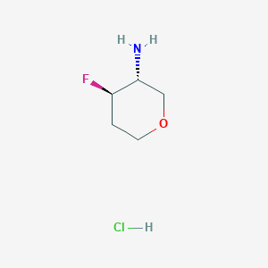 molecular formula C5H11ClFNO B2688999 (3R,4R)-4-fluorotetrahydropyran-3-amine;hydrochloride CAS No. 2306252-47-9