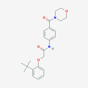 molecular formula C23H28N2O4 B268900 2-(2-tert-butylphenoxy)-N-[4-(4-morpholinylcarbonyl)phenyl]acetamide 