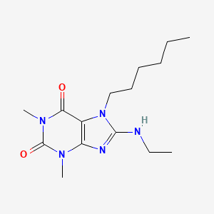 8-(Ethylamino)-7-hexyl-1,3-dimethylpurine-2,6-dione
