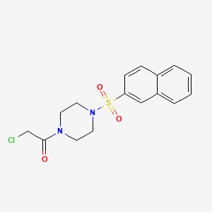 molecular formula C16H17ClN2O3S B2689007 2-氯-1-[4-(萘-2-磺酰基)哌嗪-1-基]乙酮 CAS No. 565168-21-0
