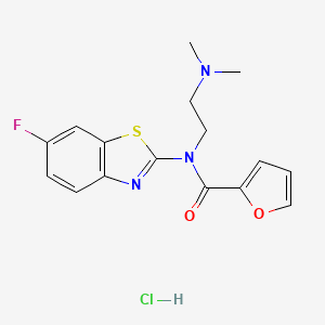 N-(2-(dimethylamino)ethyl)-N-(6-fluorobenzo[d]thiazol-2-yl)furan-2-carboxamide hydrochloride
