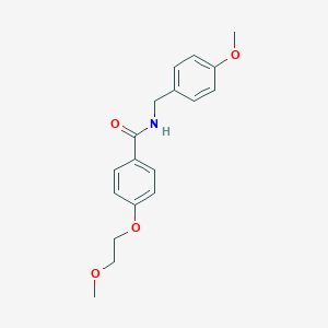 molecular formula C18H21NO4 B268901 N-(4-methoxybenzyl)-4-(2-methoxyethoxy)benzamide 