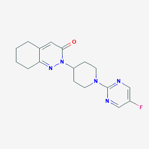 molecular formula C17H20FN5O B2689014 2-[1-(5-Fluoropyrimidin-2-yl)piperidin-4-yl]-5,6,7,8-tetrahydrocinnolin-3-one CAS No. 2380170-25-0