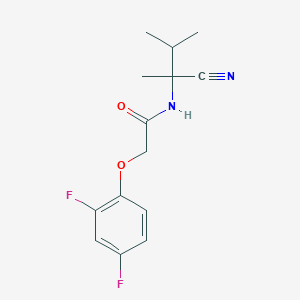molecular formula C14H16F2N2O2 B2689015 N-(1-cyano-1,2-dimethylpropyl)-2-(2,4-difluorophenoxy)acetamide CAS No. 1209946-96-2