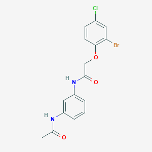molecular formula C16H14BrClN2O3 B268902 N-[3-(acetylamino)phenyl]-2-(2-bromo-4-chlorophenoxy)acetamide 