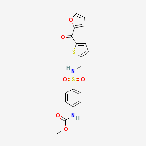 methyl (4-(N-((5-(furan-2-carbonyl)thiophen-2-yl)methyl)sulfamoyl)phenyl)carbamate