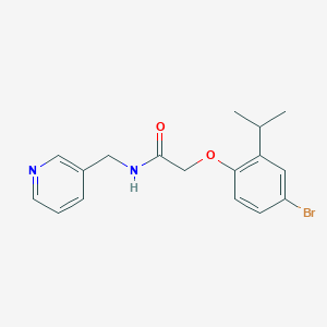 molecular formula C17H19BrN2O2 B268903 2-(4-bromo-2-isopropylphenoxy)-N-(3-pyridinylmethyl)acetamide 