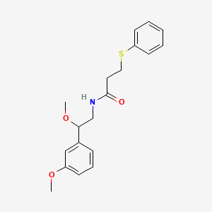 N-(2-methoxy-2-(3-methoxyphenyl)ethyl)-3-(phenylthio)propanamide
