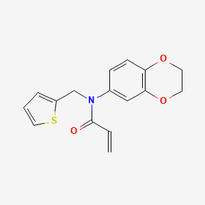 N-(2,3-dihydro-1,4-benzodioxin-6-yl)-N-[(thiophen-2-yl)methyl]prop-2-enamide