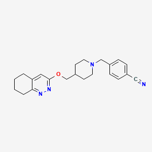 4-((4-(((5,6,7,8-Tetrahydrocinnolin-3-yl)oxy)methyl)piperidin-1-yl)methyl)benzonitrile