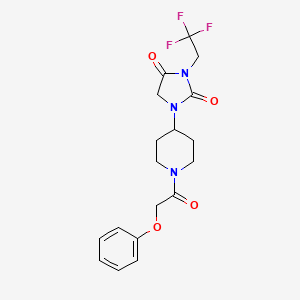1-[1-(2-Phenoxyacetyl)piperidin-4-yl]-3-(2,2,2-trifluoroethyl)imidazolidine-2,4-dione