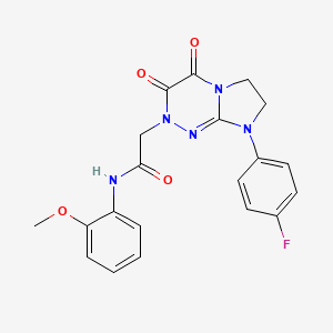 2-(8-(4-fluorophenyl)-3,4-dioxo-3,4,7,8-tetrahydroimidazo[2,1-c][1,2,4]triazin-2(6H)-yl)-N-(2-methoxyphenyl)acetamide