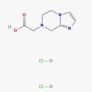 2-{5H,6H,7H,8H-imidazo[1,2-a]pyrazin-7-yl}acetic acid dihydrochloride