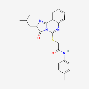 2-((2-isobutyl-3-oxo-2,3-dihydroimidazo[1,2-c]quinazolin-5-yl)thio)-N-(p-tolyl)acetamide