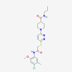 molecular formula C23H30ClN5O3S B2689066 2-(4-氯苯氧基)-N-[3-甲基-5-(4H-1,2,4-三唑-4-基)-1H-吡唑-4-基]乙酰胺 CAS No. 1242913-11-6
