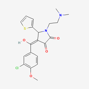 4-(3-chloro-4-methoxybenzoyl)-1-(2-(dimethylamino)ethyl)-3-hydroxy-5-(thiophen-2-yl)-1H-pyrrol-2(5H)-one