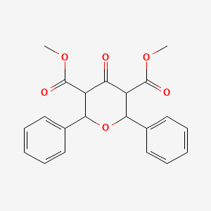 molecular formula C21H20O6 B2689073 Dimethyl 4-oxo-2,6-diphenyloxane-3,5-dicarboxylate CAS No. 1212230-03-9