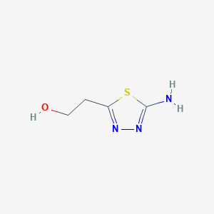 molecular formula C4H7N3OS B2689077 2-(5-Amino-1,3,4-thiadiazol-2-yl)ethan-1-ol CAS No. 904073-32-1