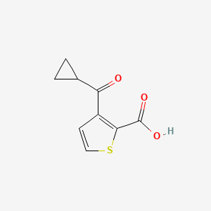 molecular formula C9H8O3S B2689078 3-(环丙烷甲酰)噻吩-2-羧酸 CAS No. 1934762-42-1