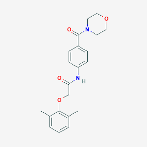 molecular formula C21H24N2O4 B268908 2-(2,6-dimethylphenoxy)-N-[4-(4-morpholinylcarbonyl)phenyl]acetamide 
