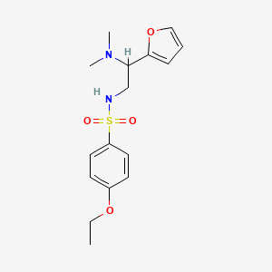 molecular formula C16H22N2O4S B2689084 N-(2-(二甲基氨基)-2-(呋喃-2-基)乙基)-4-乙氧基苯磺酰胺 CAS No. 899955-45-4