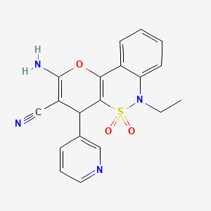 2-Amino-6-ethyl-4-pyridin-3-yl-4,6-dihydropyrano[3,2-c][2,1]benzothiazine-3-carbonitrile 5,5-dioxide
