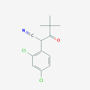 molecular formula C13H13Cl2NO B2689094 2-(2,4-Dichlorophenyl)-4,4-dimethyl-3-oxopentanenitrile CAS No. 1152643-46-3