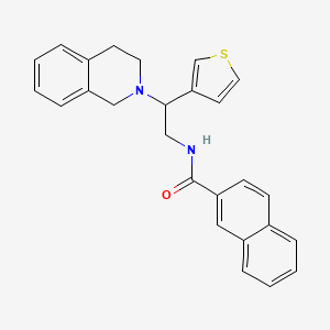N-(2-(3,4-dihydroisoquinolin-2(1H)-yl)-2-(thiophen-3-yl)ethyl)-2-naphthamide