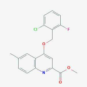 N-(4-chloro-2-fluorophenyl)-4-(5-ethyl-1,3,4-oxadiazol-2-yl)thiophene-2-sulfonamide