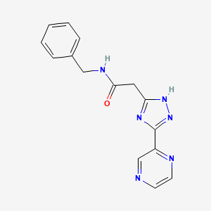 molecular formula C15H14N6O B2689108 N-苄基-2-[5-(吡啶-2-基)-1H-1,2,4-三唑-3-基]乙酰胺 CAS No. 1087648-42-7
