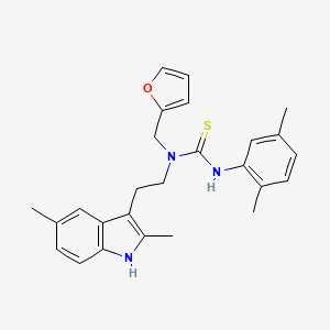 molecular formula C26H29N3OS B2689111 1-(2-(2,5-dimethyl-1H-indol-3-yl)ethyl)-3-(2,5-dimethylphenyl)-1-(furan-2-ylmethyl)thiourea CAS No. 851972-10-6