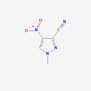 molecular formula C5H4N4O2 B2689112 1-Methyl-4-nitro-1H-pyrazole-3-carbonitrile CAS No. 151599-40-5