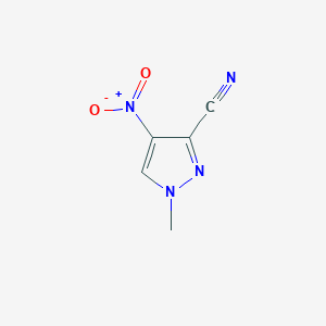 molecular formula C5H4N4O2 B2689112 1-甲基-4-硝基-1H-嘧啶-3-碳腈 CAS No. 151599-40-5