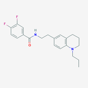 molecular formula C21H24F2N2O B2689114 3,4-difluoro-N-(2-(1-propyl-1,2,3,4-tetrahydroquinolin-6-yl)ethyl)benzamide CAS No. 955592-43-5