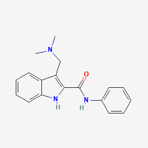 molecular formula C18H19N3O B2689122 3-[(dimethylamino)methyl]-N-phenyl-1H-indole-2-carboxamide CAS No. 300679-39-4