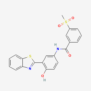N-(3-(benzo[d]thiazol-2-yl)-4-hydroxyphenyl)-3-(methylsulfonyl)benzamide