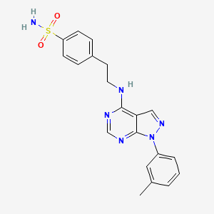 4-[2-[[1-(3-Methylphenyl)pyrazolo[3,4-d]pyrimidin-4-yl]amino]ethyl]benzenesulfonamide