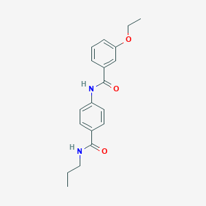 molecular formula C19H22N2O3 B268913 3-ethoxy-N-{4-[(propylamino)carbonyl]phenyl}benzamide 