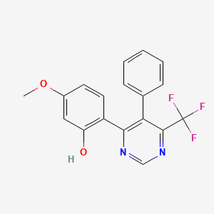 5-Methoxy-2-(5-phenyl-6-(trifluoromethyl)pyrimidin-4-yl)phenol