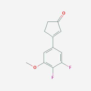 molecular formula C12H10F2O2 B2689137 3-(3,4-Difluoro-5-methoxyphenyl)cyclopent-2-en-1-one CAS No. 2309445-75-6