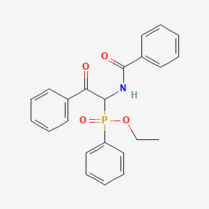 molecular formula C23H22NO4P B2689140 乙酰(1-苯甲酰胺-2-氧代-2-苯基乙基)(苯基)膦酸酯 CAS No. 324057-89-8