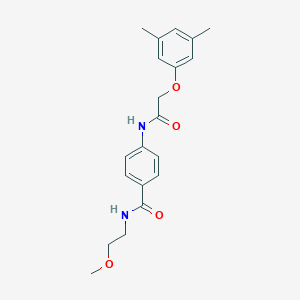 molecular formula C20H24N2O4 B268915 4-{[(3,5-dimethylphenoxy)acetyl]amino}-N-(2-methoxyethyl)benzamide 