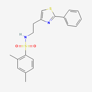 molecular formula C19H20N2O2S2 B2689151 2,4-dimethyl-N-(2-(2-phenylthiazol-4-yl)ethyl)benzenesulfonamide CAS No. 863511-66-4