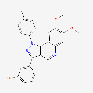 molecular formula C25H20BrN3O2 B2689154 3-(3-bromophenyl)-7,8-dimethoxy-1-(4-methylphenyl)-1H-pyrazolo[4,3-c]quinoline CAS No. 901230-07-7