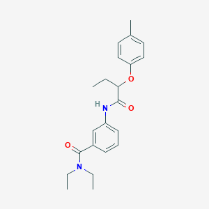 molecular formula C22H28N2O3 B268916 N,N-diethyl-3-{[2-(4-methylphenoxy)butanoyl]amino}benzamide 